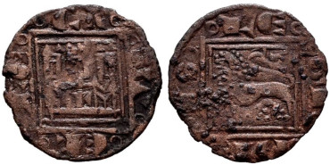 ALFONSO X de CASTILLA Y LEON  1252/1284 .-  Obolo Leon