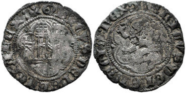 ENRIQUE III de CASTILLA Y LEON 1390/1406 .-  Blanca, Burgos