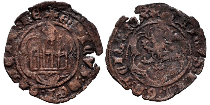 ENRIQUE III de CASTILLA Y LEON 1390/1406 .-  Blanca, Burgos