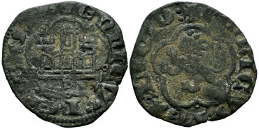 ENRIQUE III de CASTILLA Y LEON 1390/1406 .- 1/2  Blanca, Burgos