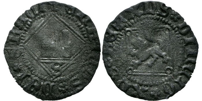 ENRIQUE IV de CASTILLA Y LEON 1454/1474 .-  Dinero, Sevilla