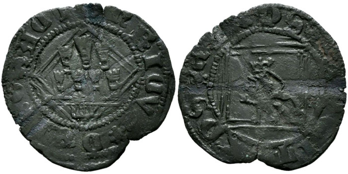 ENRIQUE IV de CASTILLA Y LEON 1454/1474 .-  Dinero, Sevilla