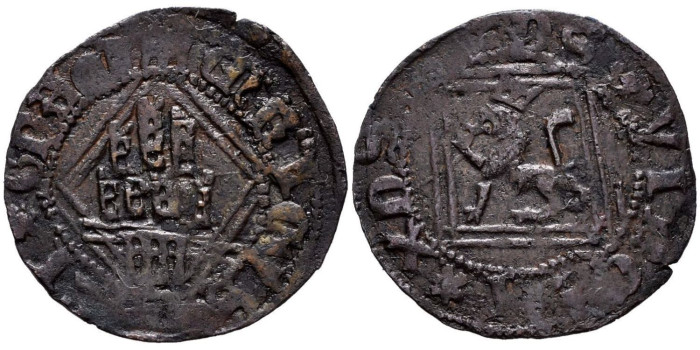 ENRIQUE IV de CASTILLA Y LEON 1454/1474 .-  Dinero, Sevilla