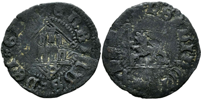 ENRIQUE IV de CASTILLA Y LEON 1454/1474 .-  Dinero, Sevilla