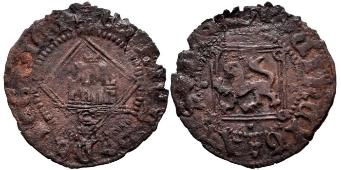 ENRIQUE IV de CASTILLA Y LEON 1454/1474 .-  Dinero, Sevilla