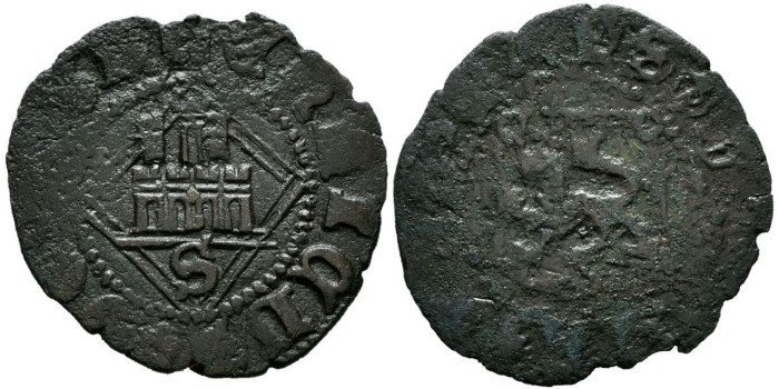 ENRIQUE IV de CASTILLA Y LEON 1454/1474 .-  Dinero, Sevilla