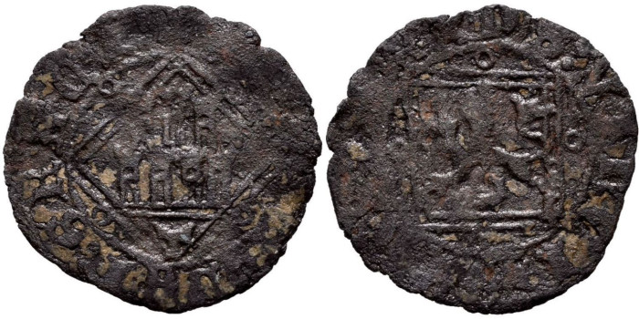 ENRIQUE IV de CASTILLA Y LEON 1454/1474 .-  Dinero, Toledo