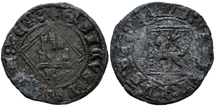 ENRIQUE IV de CASTILLA Y LEON 1454/1474 .-  Dinero, Burgos