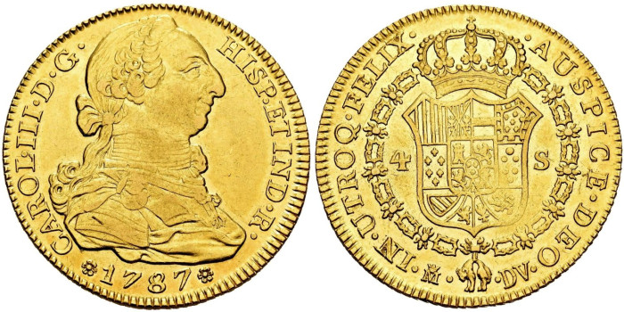 Cy11916.- CARLOS III - 4 Escudos 1787 MADRID D.V. - SC