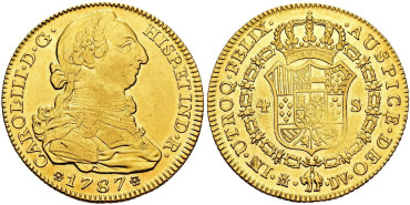 Cy11916.- CARLOS III - 4 Escudos 1787 MADRID D.V. - EBC