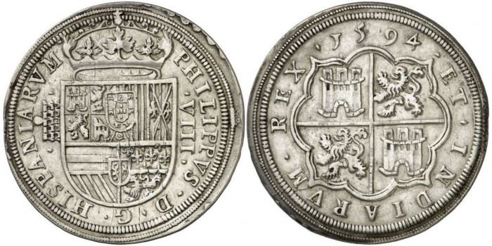 Cy03831.- FELIPE II - 8 REALES SEGOVIA 1594.