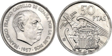 Cy16931M.- 50 PTS 1957/68 PROOF