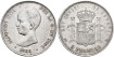 Cy16693G.- ALFONSO XIII - 5 Pesetas 1888 MPM. EBC-