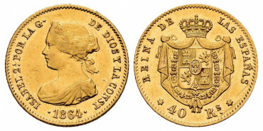Cy16364.- ISABEL II 40 REALES 1864 MADRID