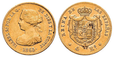 Cy16368.- ISABEL II 4 ESCUDOS 1865 MADRID