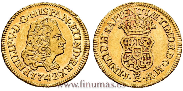 Cy08965.- FELIPE V 1 ESCUDO 1742 MADRID J.A.