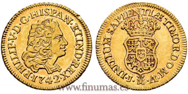 Cy08965.- FELIPE V 1 ESCUDO 1742 MADRID J.A.