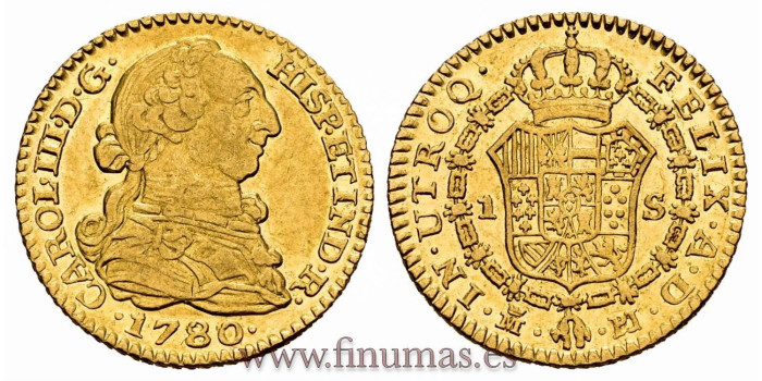Cy11511.- CARLOS III 1 ESCUDO 1780 MADRID P.J.