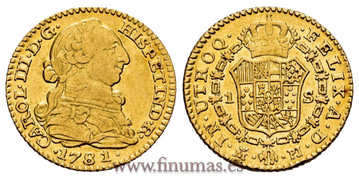 Cy11519.- CARLOS III 1 ESCUDO 1781/80 MADRID P.J.