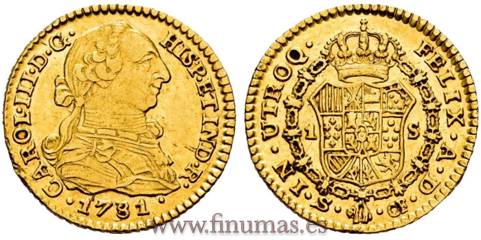 Cy11526.- CARLOS III 1 ESCUDO 1781/71 SEVILLA C.F.