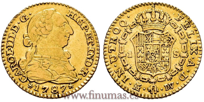Cy11576.- CARLOS III 1 ESCUDO 1787 MADRID D.V.
