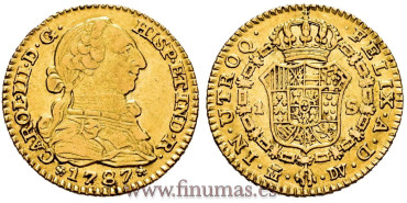 Cy11576.- CARLOS III 1 ESCUDO 1787 MADRID D.V.