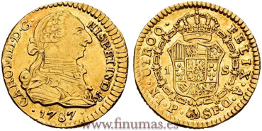 Cy11571.- CARLOS III 1 ESCUDO 1787 POPAYAN S.F.