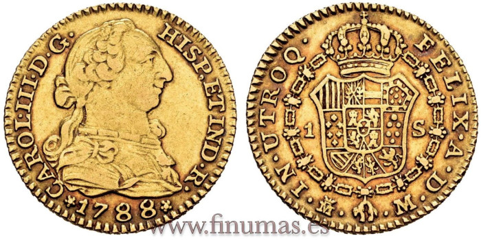 Cy11577.- CARLOS III 1 ESCUDO 1788 MADRID M
