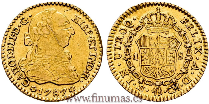Cy11568.- CARLOS III 1 ESCUDO 1787 SEVILLA C.M. 