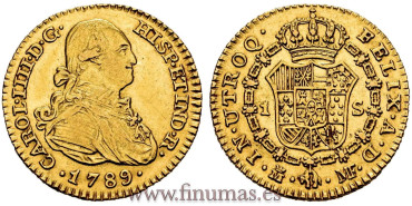Cy13175.- CARLOS IV 1 ESCUDO 1789 MADRID M.F.