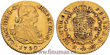 Cy13182.- CARLOS IV 1 ESCUDO 1790 MADRID M.F.