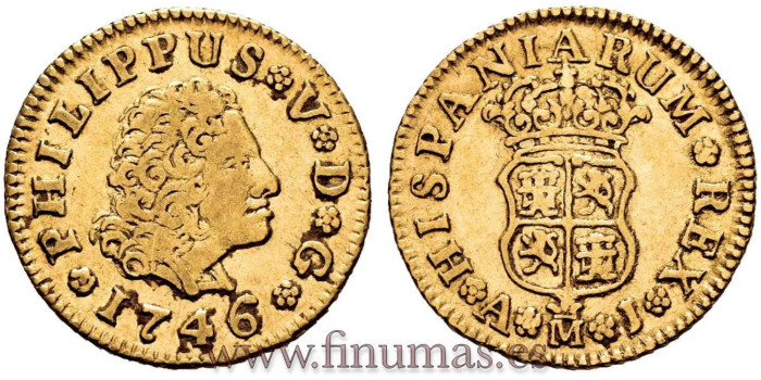 Cy08851.- FELIPE V 1/2 ESCUDO 1746 MADRID A.J.