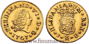 Cy09919.- FERNANDO VI 1/2 ESCUDO 1747 MADRID J.B.