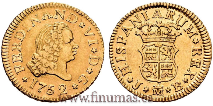 Cy09932.- FERNANDO VI 1/2 ESCUDO 1752 MADRID J.B.