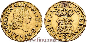 Cy09934.- FERNANDO VI 1/2 ESCUDO 1753 MADRID J.B.