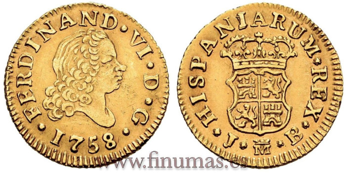 Cy09946.- FERNANDO VI 1/2 ESCUDO 1758 MADRID J.B.
