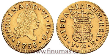 Cy09946.- FERNANDO VI 1/2 ESCUDO 1758 MADRID J.B.