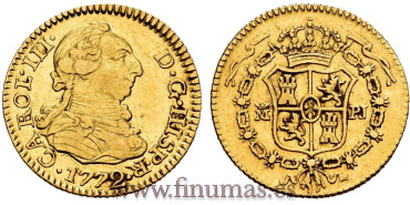 Cy11379.- CARLOS III 1/2 ESCUDO 1772 MADRID P.J. 