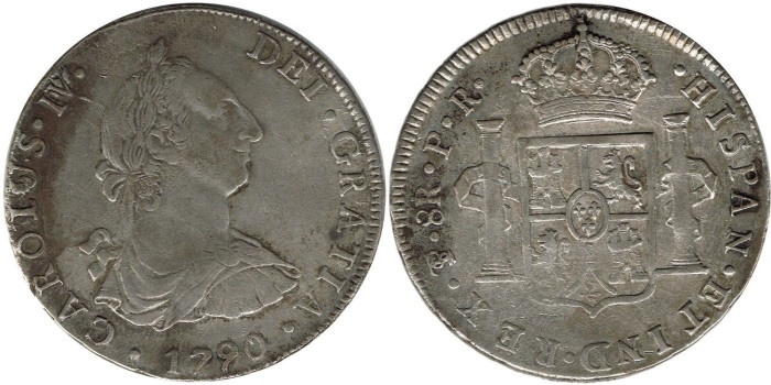 Cy13018.-CARLOS IV - 8 Reales 1790 POTOSI P.R.- MBC