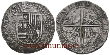 Cy03755.- FELIPE II - 8 REALES VALLADOLID N/D (1566-1588). EBC