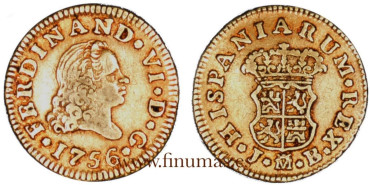 Cy09940.- FERNANDO VI 1/2 ESCUDO 1756 MADRID J.B.
