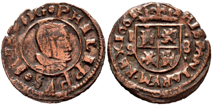 Cy05167.- FELIPE IV 8 Maravedis 1663 Segovia