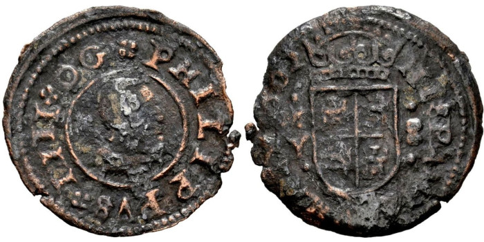 Cy05153c.- FELIPE IV 8 Maravedis 1662 Madrid Y