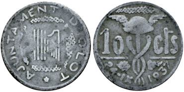 Cy16790c.- GUERRA CIVIL - OLOT 10 Ctm. 1937. MBC-