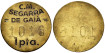 Cy16795e.- CIVIL WAR - SEGARRA DE GAIA 1 Pesetas. 1937 Brass- MBC+