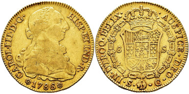 copy of Cy12083.-CARLOS III - 8 Escudos 1777/76 Mexico F.M.- EBC-