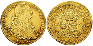 copy of Cy12038.- CARLOS III  8 Escudos 1773 Madrid P.J. - Oro