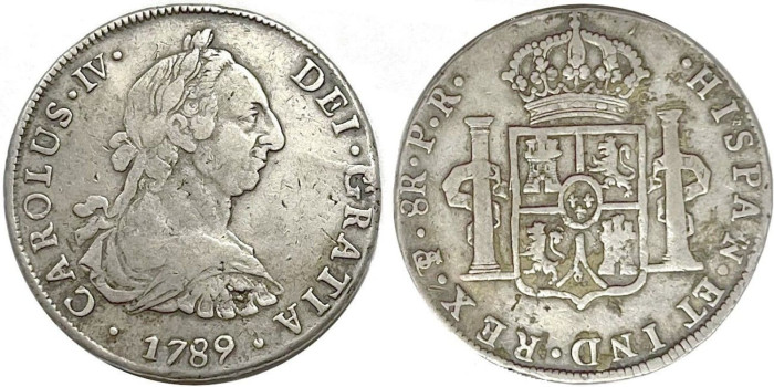 copy of Cy13018.-CARLOS IV - 8 Reales 1790 Lima I.J.- EBC-