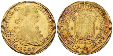 copy of Cy15541.- FERNANDO VII - 8 Escudos 1814 Lima  J.P. -MBC