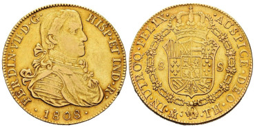 Cy15473.- FERNANDO VII - 8 Escudos Mexico 1808  T.H. MBC+